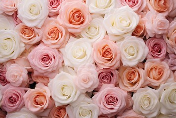  background with a lot of pink and white roses