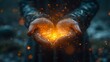 Glowing Heart in the Dark: A Celebration of Love and Light Generative AI