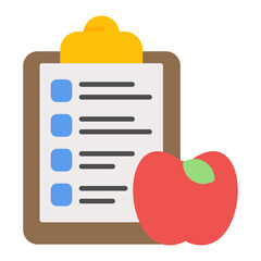 Poster - Meal Plan icon vector image. Can be used for Fitness at Home.