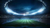 Fototapeta Fototapety sport - 3D Rendering of Modern football stadium, Illustration.
