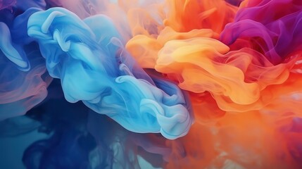 Sticker - abstract colorful smoke background