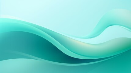 Wall Mural - Vibrant tiffany blue abstract background – modern design for professional marketing business with simple wave elements - green abstract marketing concept