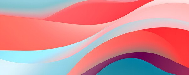 Wall Mural - A colorful banner background with a red circle in the middle. The background is a mix of blue and pink colors
