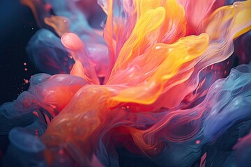 Wall Mural - acrylic colors and ink in water. abstract background. isolated. collection.