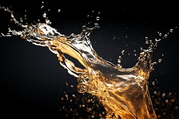 Wall Mural - water splash isolated on black background