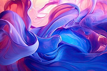 Wall Mural - abstract acrylic paint color swirls in water background.