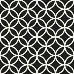 Wall Mural - Vector seamless pattern. Repeating geometric elements. Stylish monochrome background design.