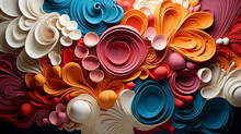 The Colorful Paper Different Shapes For Wall Art