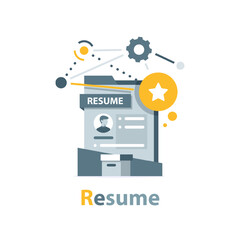 Wall Mural - resume,human resource management and hiring concept,job interview,recruitment agency