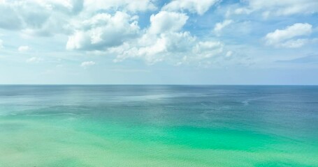 Wall Mural - Nature video Aerial view Blue perfest sea and sky. ProRes422