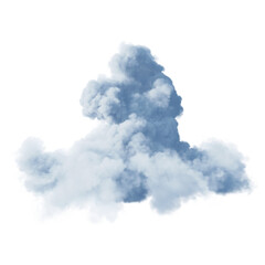 Wall Mural - white cloud isolated on transparent background. 3d render.
