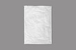 Black and white plastic bag with zip lock mockup isolated on background. Empty zipper polyethylene package mockup. 3d rendering.