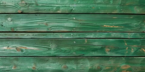 Wall Mural - green wooden textured background