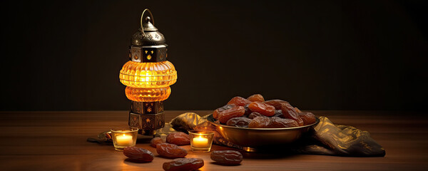Wall Mural - Arabic calligraphy lamp with fruits - Session 1