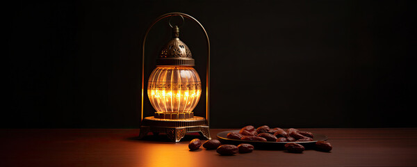 Wall Mural - The Warm Glow of a Lighted lantern