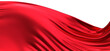 Leinwandbild Motiv Abstract red cloth falling. Satin fabric flying in the wind