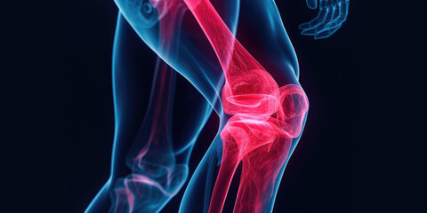 X-ray shot of a thigh tendon injury