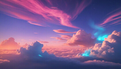 Wall Mural - Abstract 3D Fantasy Sky Render