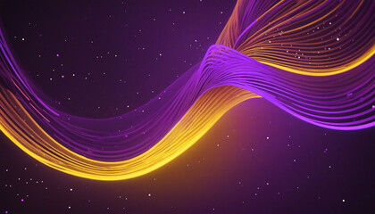 Wall Mural - vibrant abstract neon background with curvy lines and bokeh lights