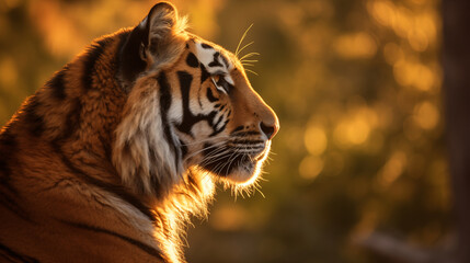  A Cinematic Closeup of a Fierce Tiger in Dynamic Ligh