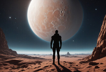 Wall Mural - otherworldly figure in portal