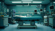 High-Tech Hospital Operating Room, Modern Surgical Equipment and Sterile Medical Environment
