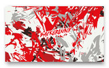 Fototapeta Młodzieżowe - a red and white abstract background
