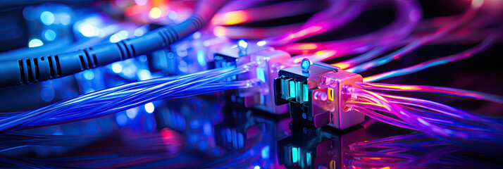 servers connection with Fiber optic cable internet	
