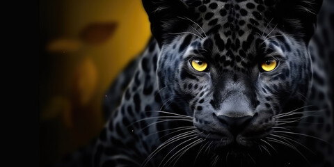 close up portrait of a leopard, on dark background  close up potarit black jaguar head wallpaper