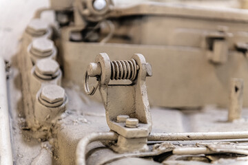 Wall Mural - military vehicle detail, brown camouflage, 