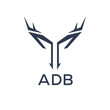ADB Letter logo design template vector. ADB Business abstract connection vector logo. ADB icon circle logotype.
