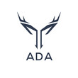 ADA Letter logo design template vector. ADA Business abstract connection vector logo. ADA icon circle logotype.
