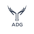 ADG Letter logo design template vector. ADG Business abstract connection vector logo. ADG icon circle logotype.

