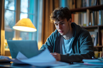 Poster - Online student taking a timed remote exam