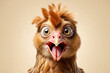 chicken expression wide open eyes with open mouth