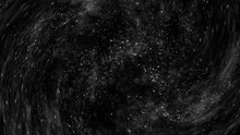 Abstract Background Of Black And White Glowing Wave Energy Particles. Magic Dust And Beautiful Background.