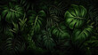 green leaves wallpaper artwork, night time
