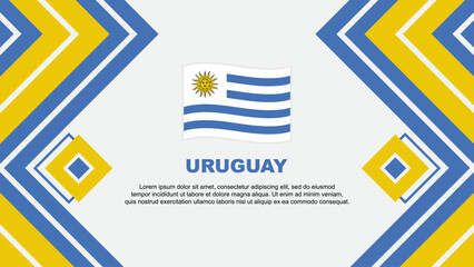 Wall Mural - Uruguay Flag Abstract Background Design Template. Uruguay Independence Day Banner Wallpaper Vector Illustration. Uruguay Design