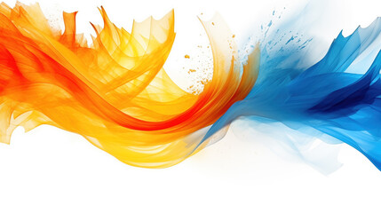 Wall Mural - modern cool wallpaper design showing a wave in fire and water style