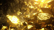 Pure gold ore from golden mine shine texture background
