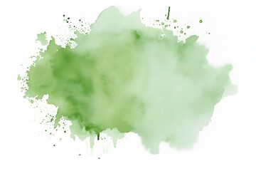 Wall Mural - Abstract green watercolor texture with wet brush strokes for wallpaper design