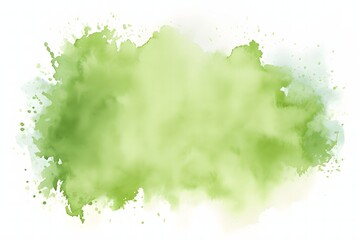 Wall Mural - Abstract green watercolor texture with wet brush strokes for wallpaper design