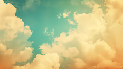 Wall Mural - Vintage Retro Clouds Sky Background