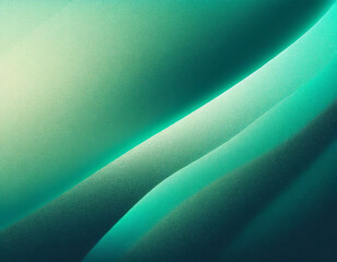 Canvas Print - teal green blue grainy color gradient background glowing noise texture cover header poster design