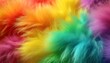 flamboyant rainbow colored background of fuzzy fake fur