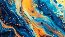 An Image Of Colorful Paint Is Floating On A Smooth Surface Generative AI