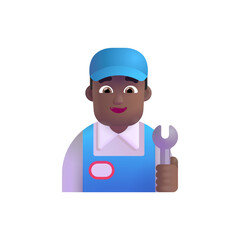 Sticker - Man Mechanic : Medium-Dark Skin Tone