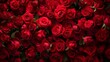 3D render valentine days. red roses background