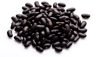 Poster - Dry black bean isolated on white background.