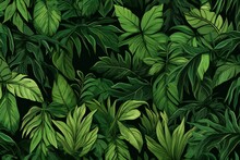 Seamless Pattern With Monstera Leaves